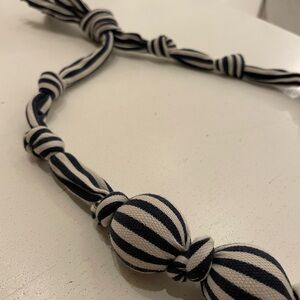 Striped Fabric Knot Necklace